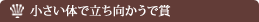小さい体で立ち向かうで賞